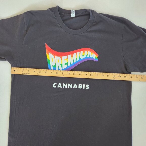 Black Skymint Premium Cannabis Rainbow Graphic T-Shirt L 100% Cotton Casual - Picture 6 of 7